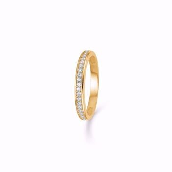Guld & Sølv Design 8 karat guldring med zirkonia