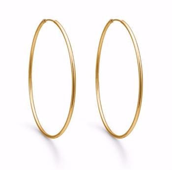 Guld creoler 8 kt. Ø40 mm - 1,2 mm tykkelse