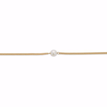 Forgyldt panser armbånd med perle fra Guld & Sølv Design