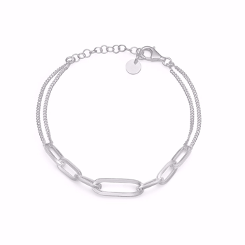 Armbånd med lange led i sterling sølv fra Guld & Sølv Design