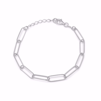 Armbånd med lange led i sølv fra Guld & Sølv Design