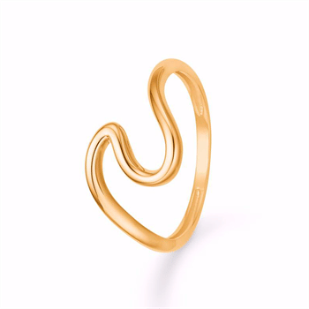 Bølget ring 8 kt. guld fra Guld & Sølv Design