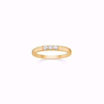 Alliancering 8kt. 3 x 0,03 ct. WPI