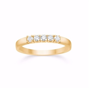 Alliancering 8 kt. 5 x 0,05 ct. Wesselton / PI