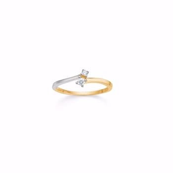 Guldring med zirkonia - 8 kt.