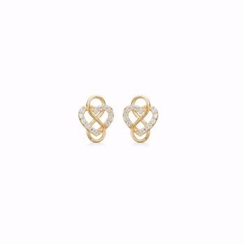 Sølvørering fg hjerte+infinity med zirkona