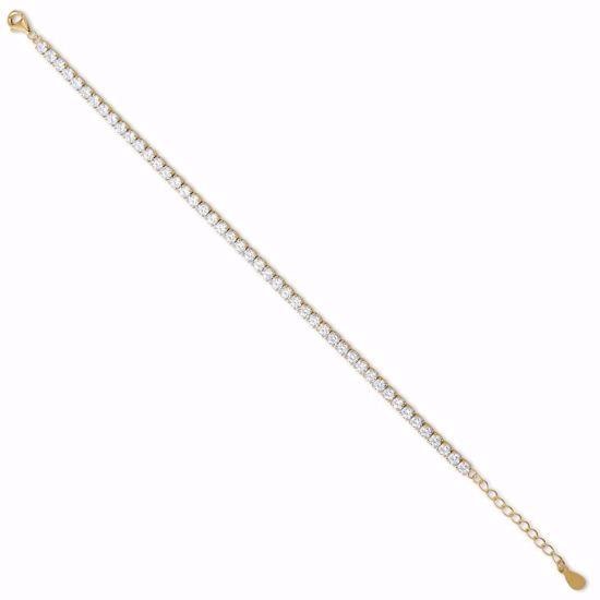 Seville SILVIA MEDIUM forgyldt tennis armbånd 
