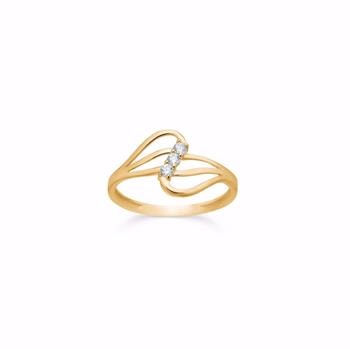Guldring med zirkonia - 8 kt.