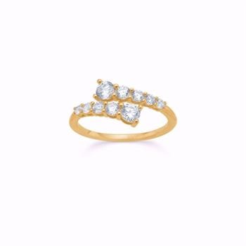 Guld & Sølv Design 8 kt guldring med zirkonia