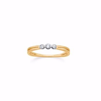 Guldring med zirkonia - 8 kt.
