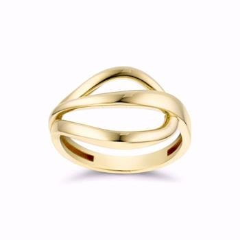 Guld & Sølv Design 8 karat guldring med flettet design