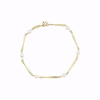 Støvring Design Pind og perle armbånd 8 kt guld 19 cm