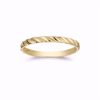Guld & Sølv Design snoet guldring 8 kt guld