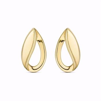 Guld & Sølv Design 8 kt guldørestikker dråbeform