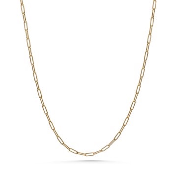 Smuk halskæde i 18 karat guld, ny smart model Anker Paperclip, 50 cm fra Svedbom