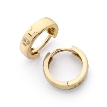 Smukke Creol øreringe i 18 karat guld. Ø14 mm og knæklås fra Svedbom