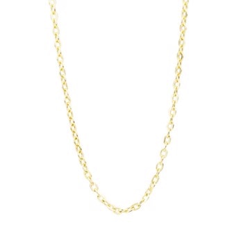 Klassisk forgyldt collier, flad anker-Aagaard (38 cm)