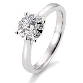 Engagement Solitaire ring m. 0,104 - 0,53 ct. Diamanter W/SI
