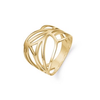 Aagaard 8 karat guld  fingerring med flot filigran mønster