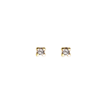 Aagaard guld 8 kt øreringe med 2 x 3 mm zirkonia