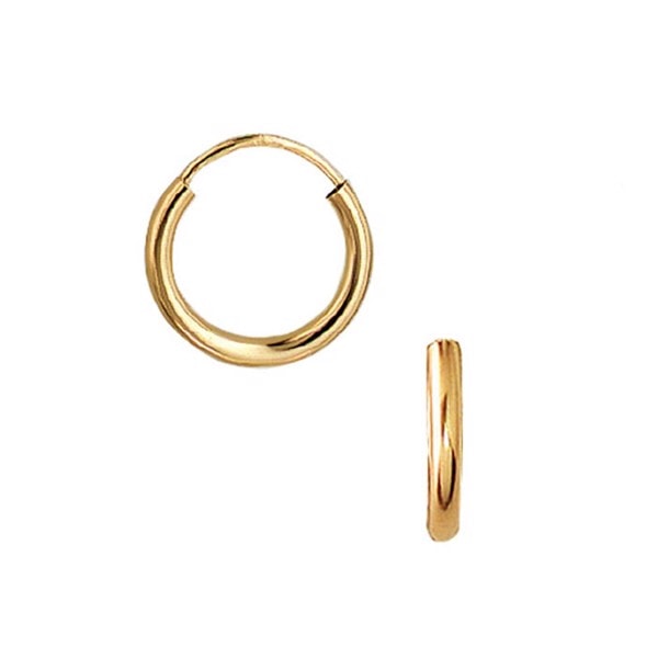 Aagaard 8 karat guld creol øreringe, Ø13 mm