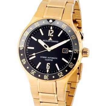 Jacques Lemans Hybromatic Forgyldt stål Automatik herre ur, model 1-2109J