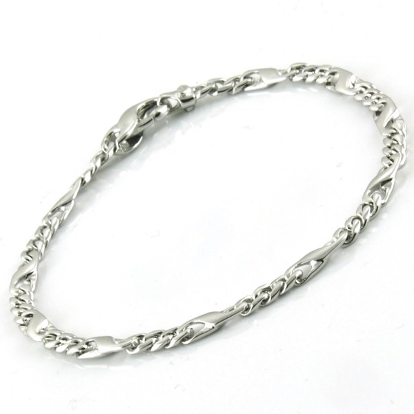Ara plain, 14 kt hvidgulds armbånd fra , 3,5 mm og længde 18½ cm