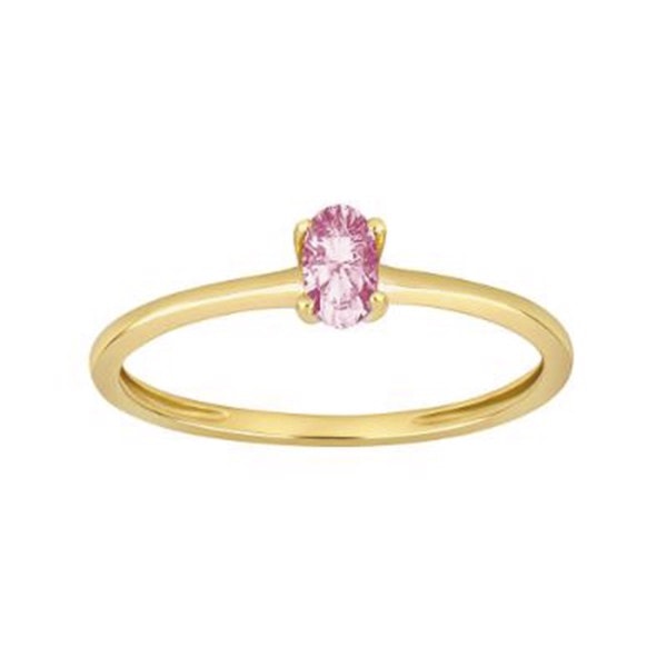 14kt. guldring m/ pink topas, fra Siersbøl