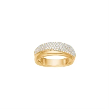14 kt. guldring m/ ialt 0.525ct W/SI diamanter