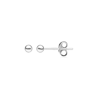Støvring Design sterling sølv ørestikker, kugler med blank overflade, model 10103