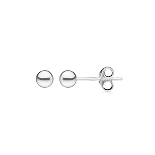 Støvring Design sterling sølv ørestikker, kugler med blank overflade, model 10104