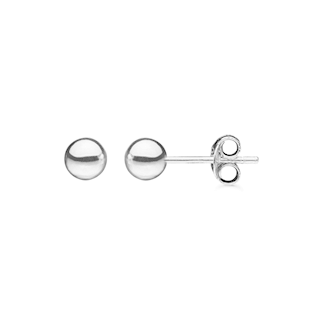 Støvring Design sterling sølv ørestikker, kugler med blank overflade, model 10105