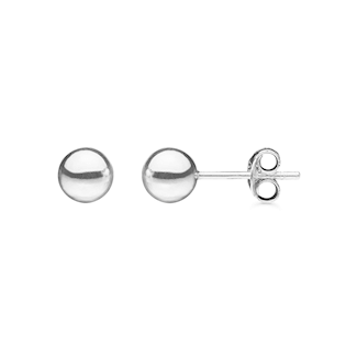 Støvring Design sterling sølv ørestikker, kugler med blank overflade, model 10106