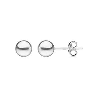 Støvring Design sterling sølv ørestikker, kugler med blank overflade, model 10107