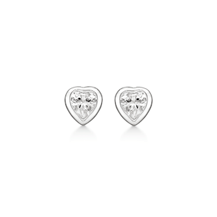 Støvring Design sterling sølv ørestikker, hjerte med blank overflade, model 10148971