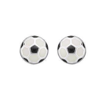 Støvring Design 925 sterling sølv ørestikker, Fodbold med blank overflade, model 10223945
