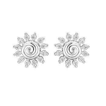 Støvring Design 925 sterling sølv ørestikker, Sol med blank overflade, model 10239106