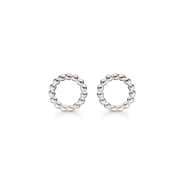 Støvring Design sterling sølv ørestikker, cirkel med blank overflade, model 10239973