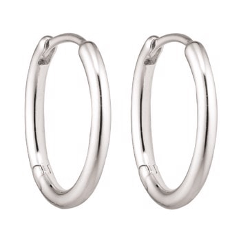 Smukke og enkle creol øreringe i sterling sølv. 1,6 x 16 mm fra Støvring Design