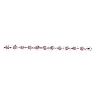 L & G Sterling sølv armbånd, Blomst med blank overflade, model 106400