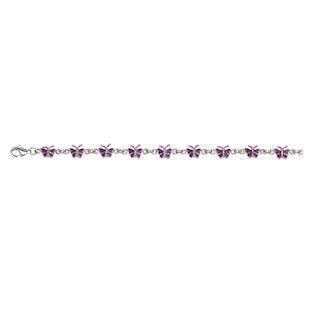 L & G Sterling sølv armbånd, Sommerfugl med blank overflade, model 106405