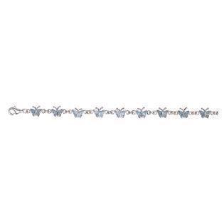 L & G Sterling sølv armbånd, Sommerfugl med blank overflade, model 106407