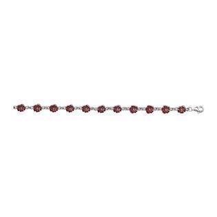 L & G Sterling sølv armbånd, Blomst med blank overflade, model 106408