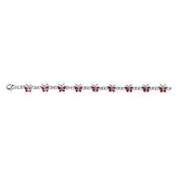 L & G Sterling sølv armbånd, Sommerfugl med blank overflade, model 106409