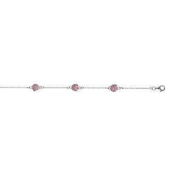 L & G Sterling sølv armbånd, Blomst med blank overflade, model 106410