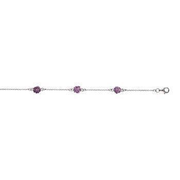L & G Sterling sølv armbånd, Blomst med blank overflade, model 106411
