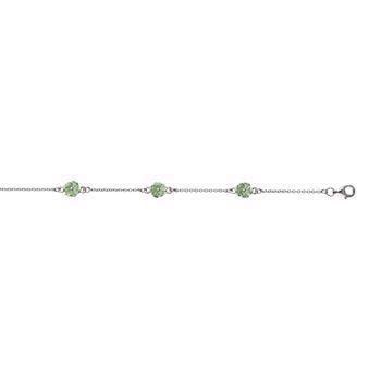 L & G Sterling sølv armbånd, Blomst med blank overflade, model 106412