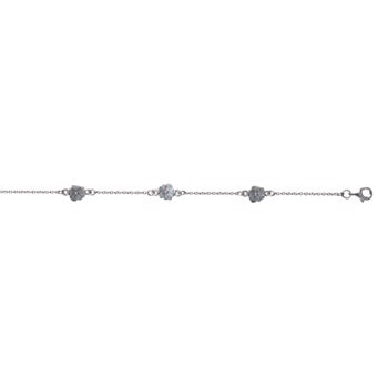 L & G Sterling sølv armbånd, Blomst med blank overflade, model 106413