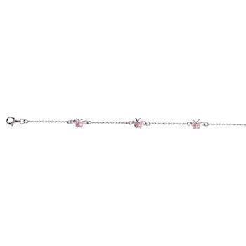 L & G Sterling sølv armbånd, Sommerfugl med blank overflade, model 106414