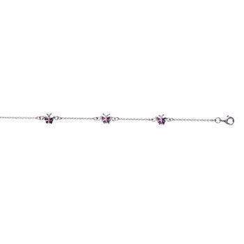 L & G Sterling sølv armbånd, Sommerfugl med blank overflade, model 106415